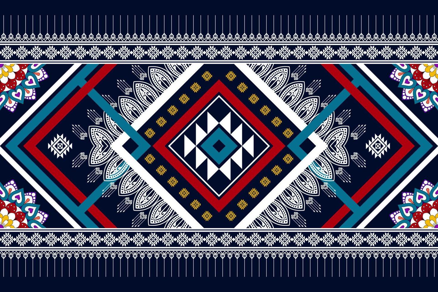 Geometric abstract ethnic seamless pattern design. Aztec fabric carpet mandala ornaments textile decorations wallpaper. Tribal boho native motif turkey traditional embroidery vector background