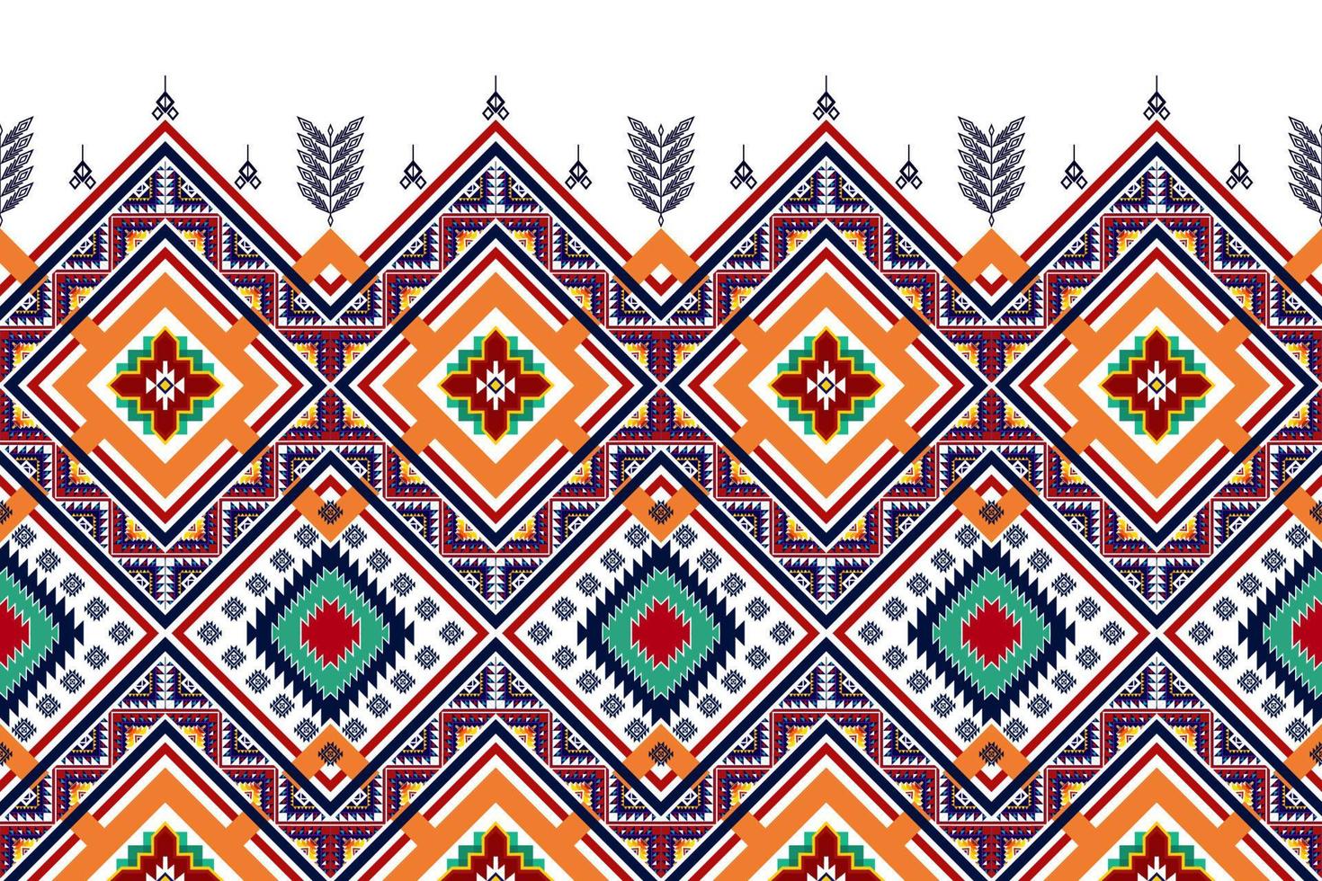 Geometric abstract ethnic seamless pattern design. Aztec fabric carpet mandala ornaments textile decorations wallpaper. Tribal boho native motif turkey traditional embroidery vector background