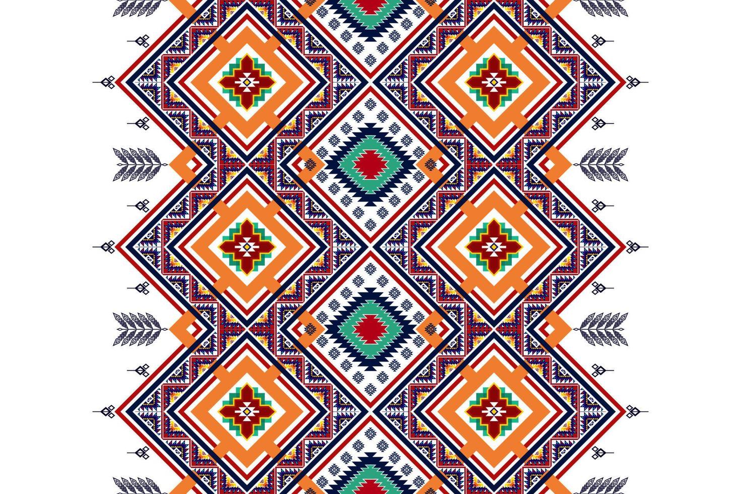 Geometric abstract ethnic seamless pattern design. Aztec fabric carpet mandala ornaments textile decorations wallpaper. Tribal boho native motif turkey traditional embroidery vector background