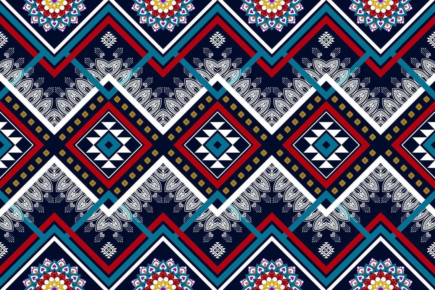 Geometric abstract ethnic seamless pattern design. Aztec fabric carpet mandala ornaments textile decorations wallpaper. Tribal boho native motif turkey traditional embroidery vector background