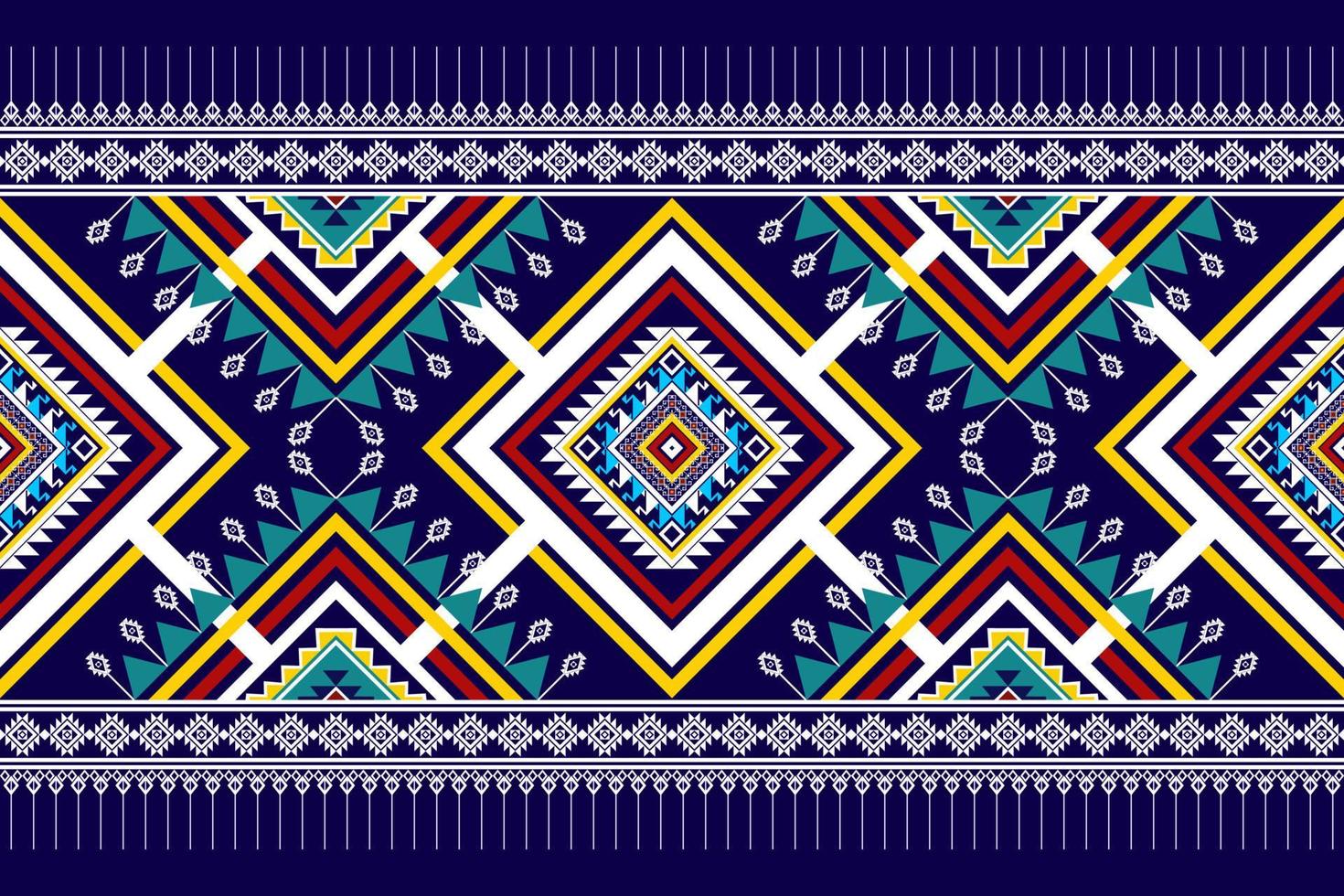 diseño geométrico abstracto étnico sin costuras. alfombra de tela azteca adornos de mandala decoraciones textiles papel tapiz. tribal boho motivo nativo pavo tradicional bordado vector fondo