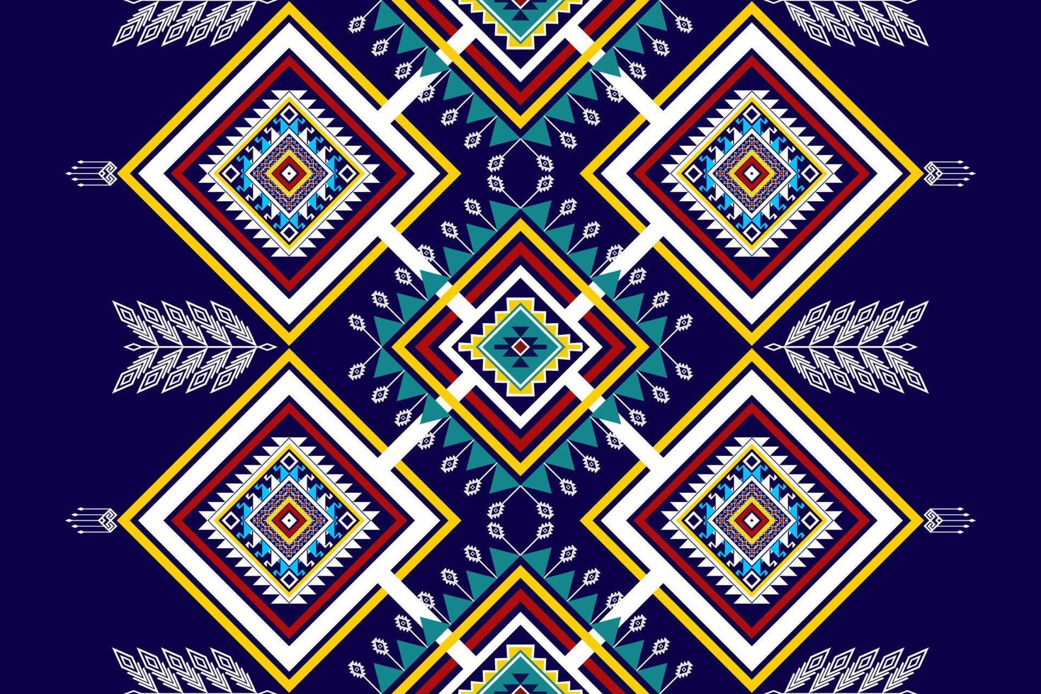 Geometric abstract ethnic seamless pattern design. Aztec fabric carpet mandala ornaments textile decorations wallpaper. Tribal boho native motif turkey traditional embroidery vector background