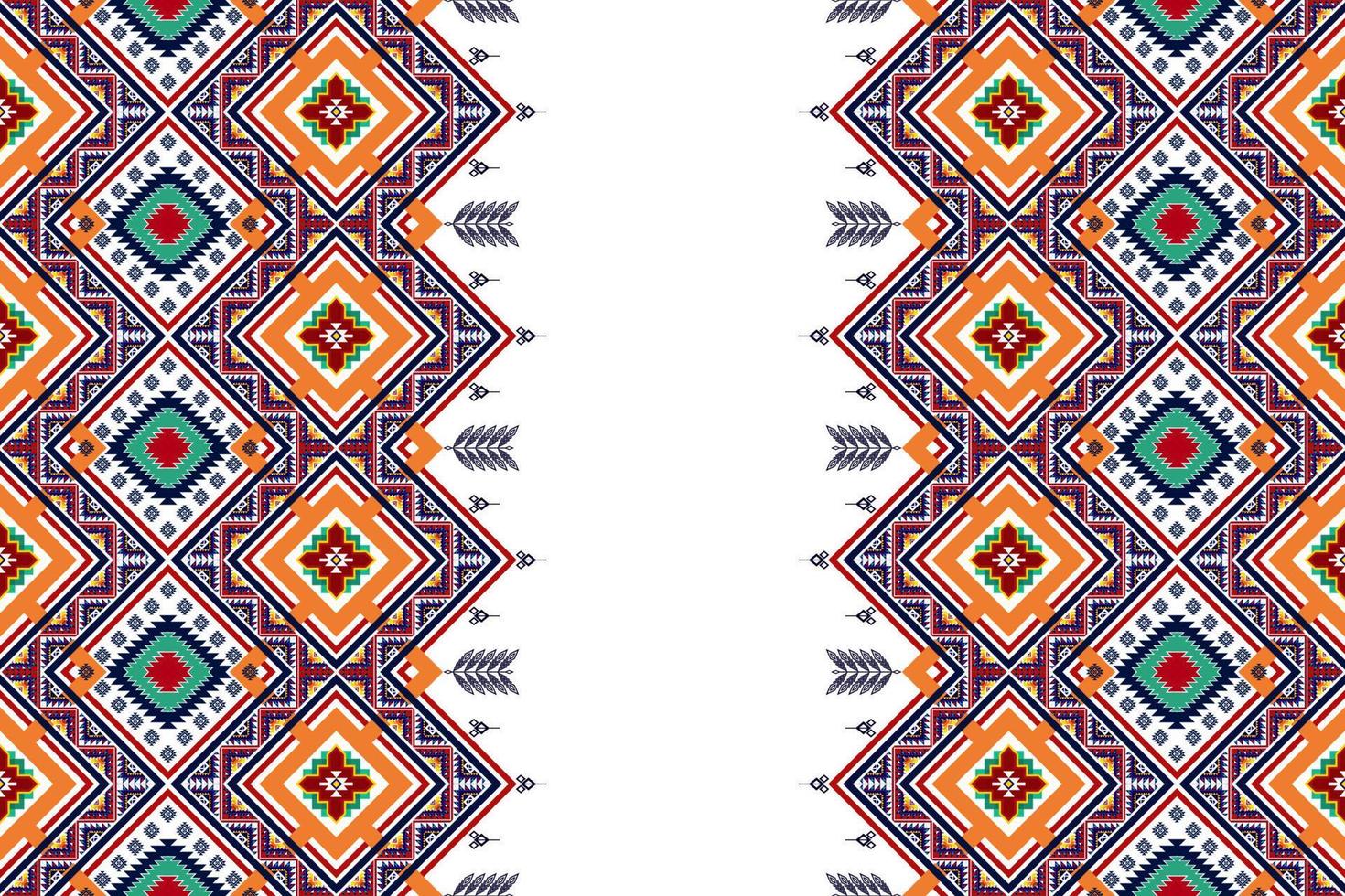 Geometric abstract ethnic seamless pattern design. Aztec fabric carpet mandala ornaments textile decorations wallpaper. Tribal boho native motif turkey traditional embroidery vector background
