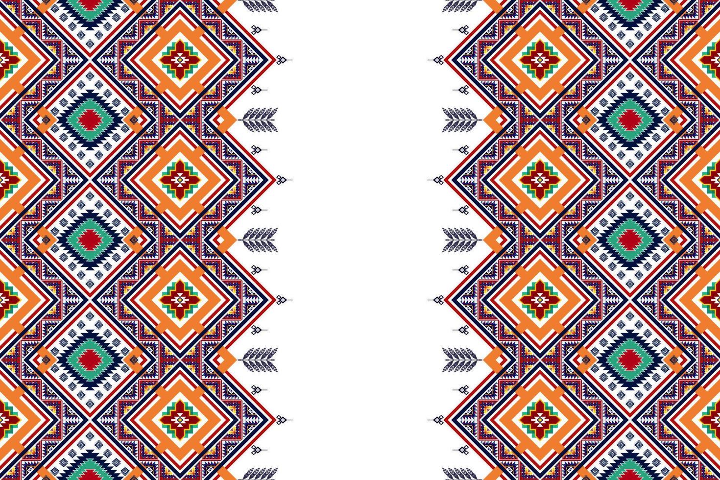 diseño geométrico abstracto étnico sin costuras. alfombra de tela azteca adornos de mandala decoraciones textiles papel tapiz. tribal boho motivo nativo pavo tradicional bordado vector fondo