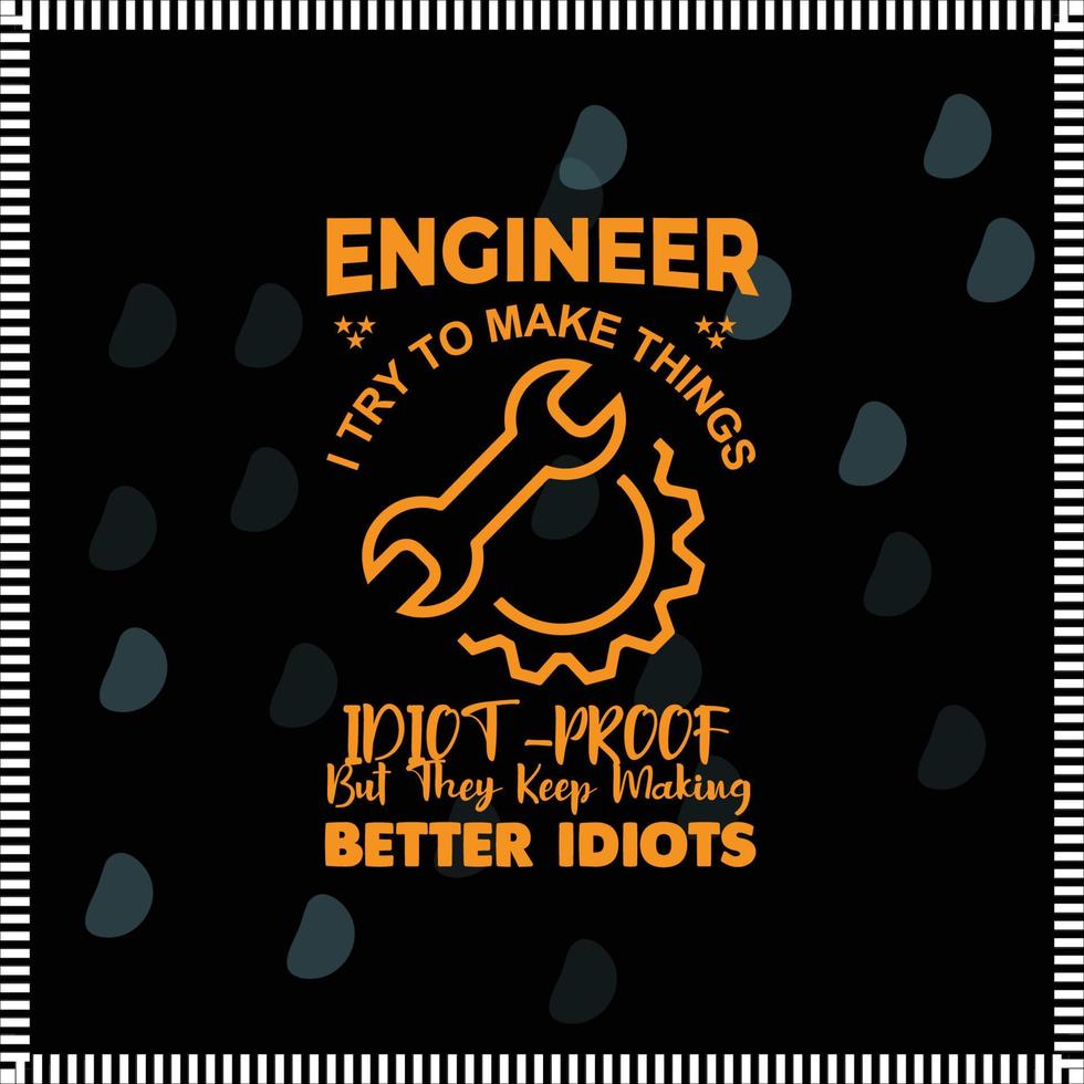 Engineering T shirt Design vector