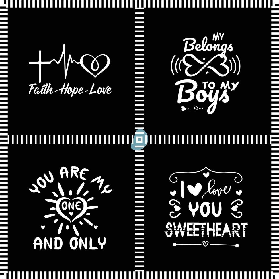 Valentines Bundle T shirt Design vector