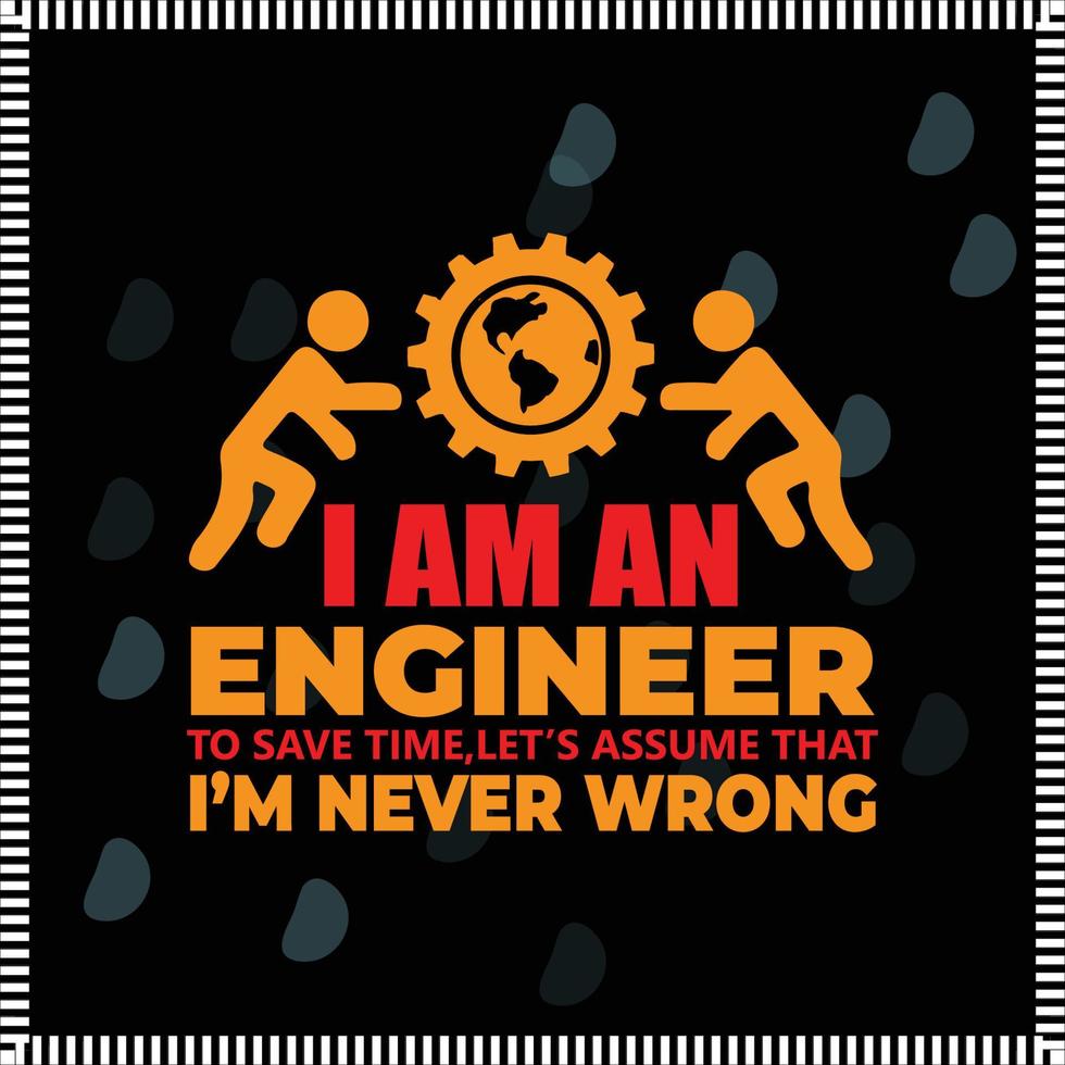 diseño de camiseta de ingeniería vector