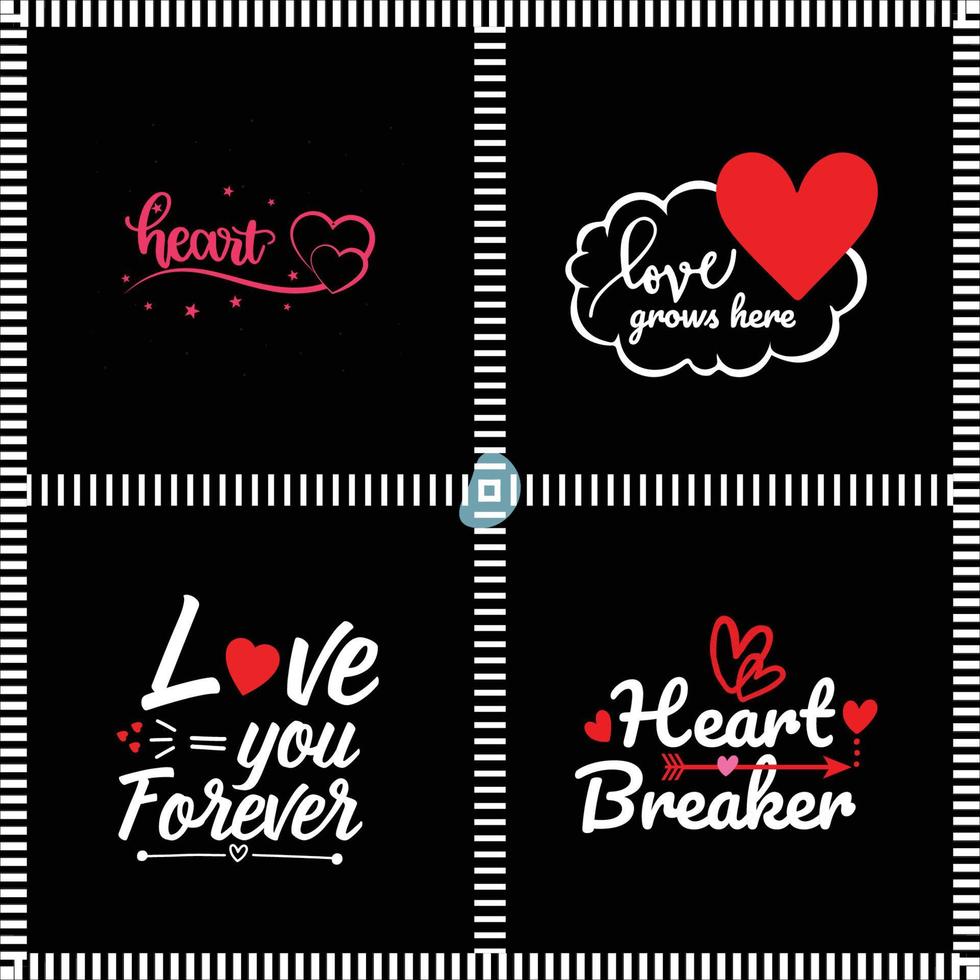 Valentines Bundle T shirt Design vector