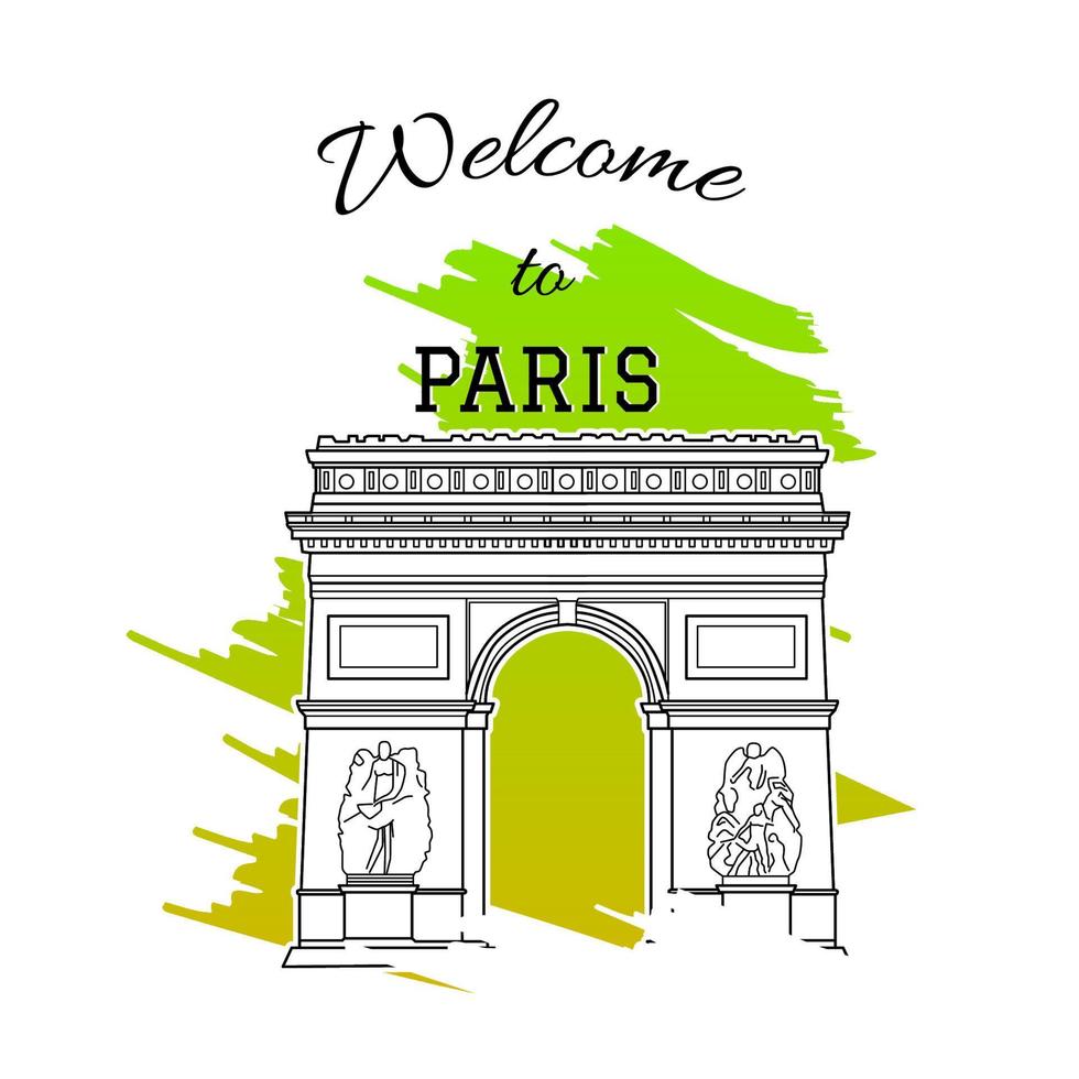 arc de triomphe vector illustration design