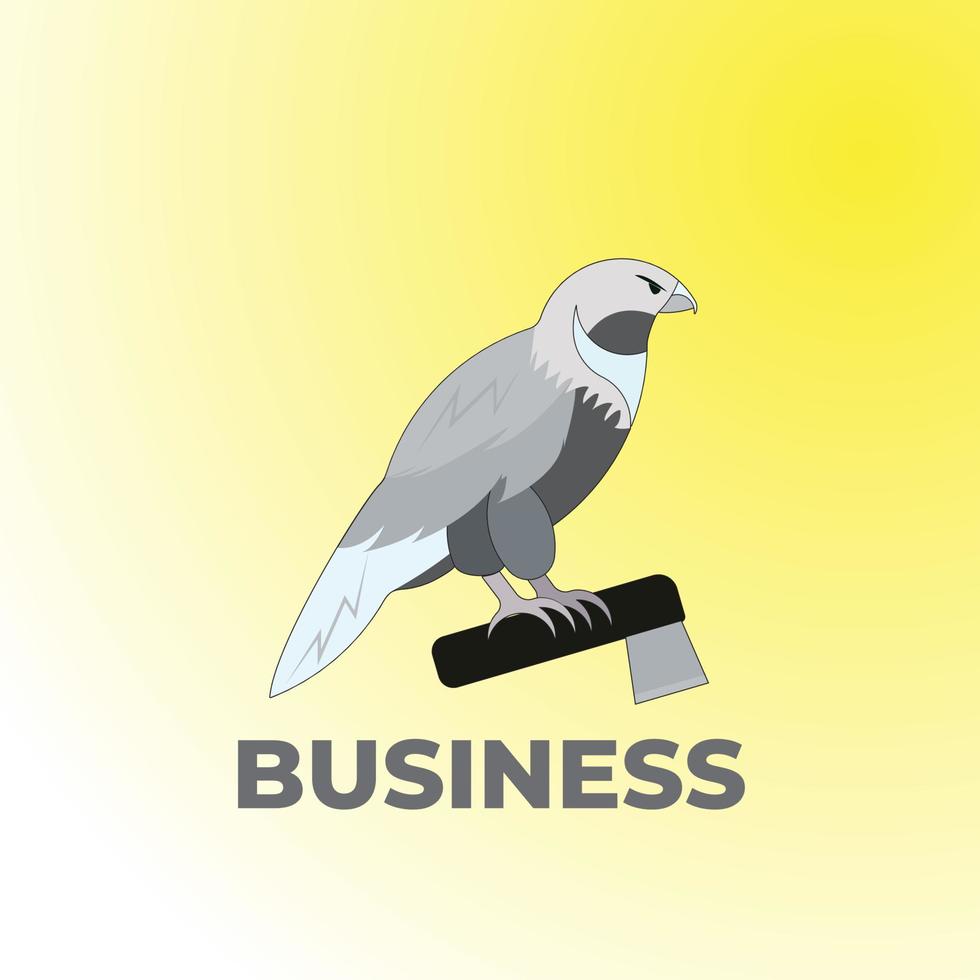 eagel with hammer logo vector