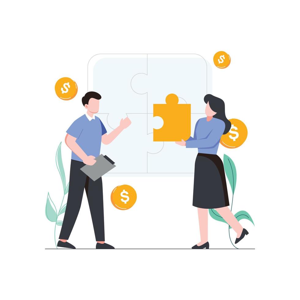 Business team work illustration vector