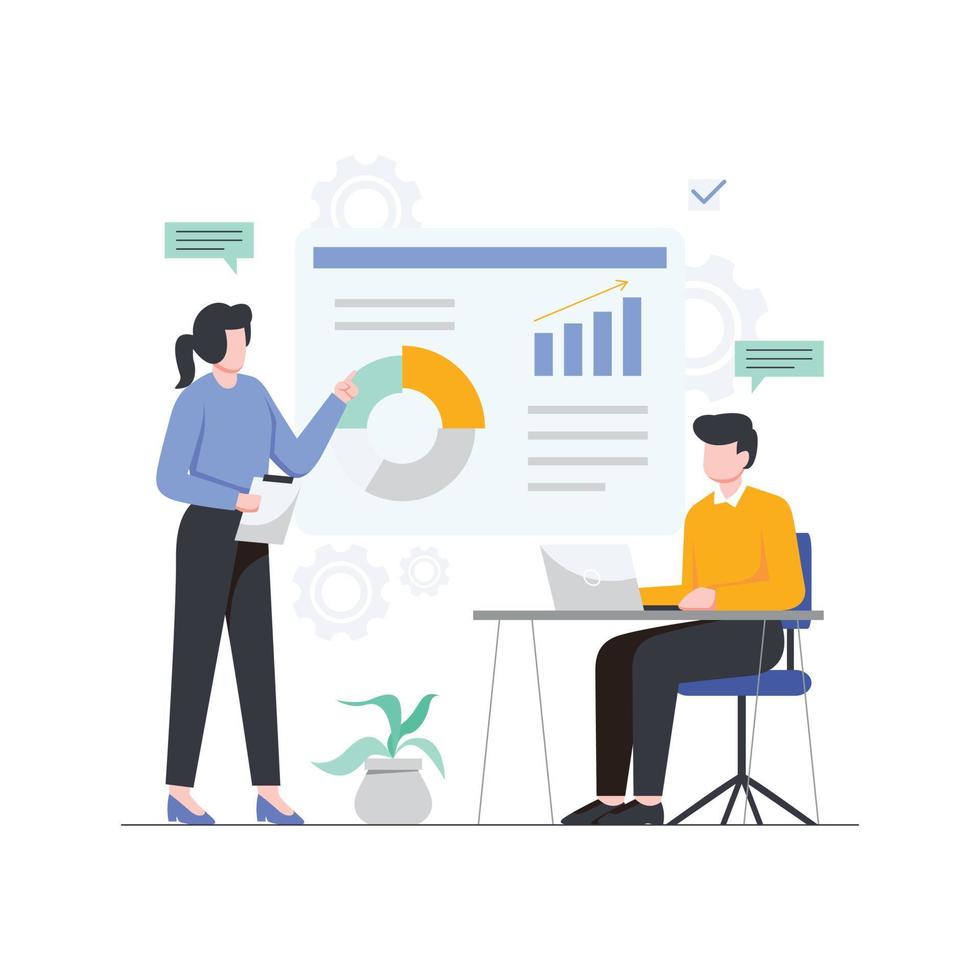Business analysis meeting vector