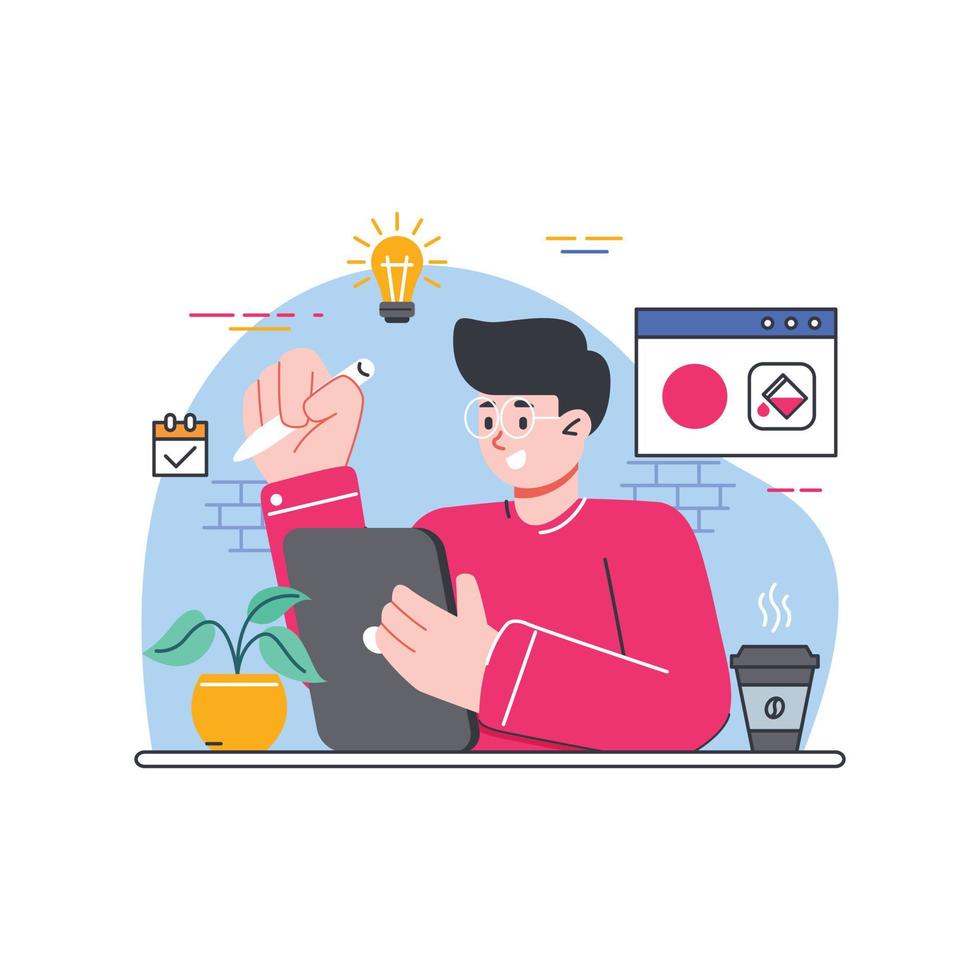 Graphic designer illustration vector