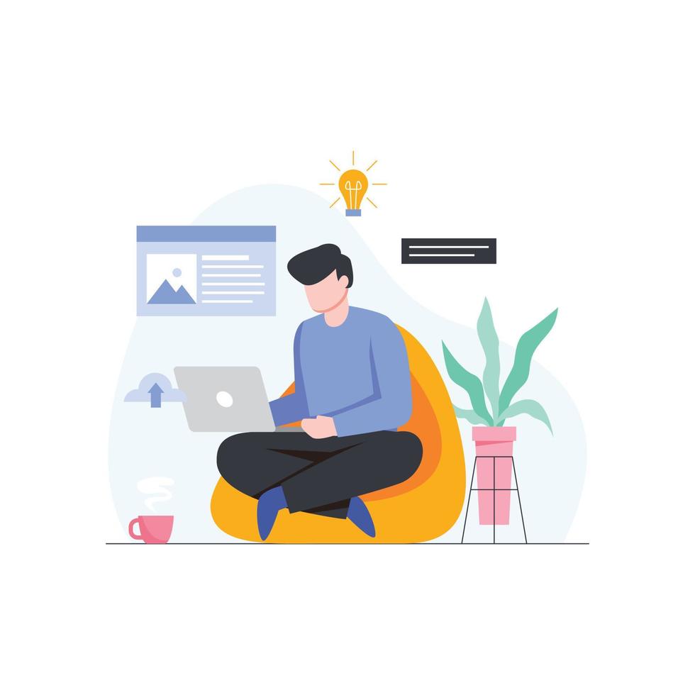 Web development concept illustration vector