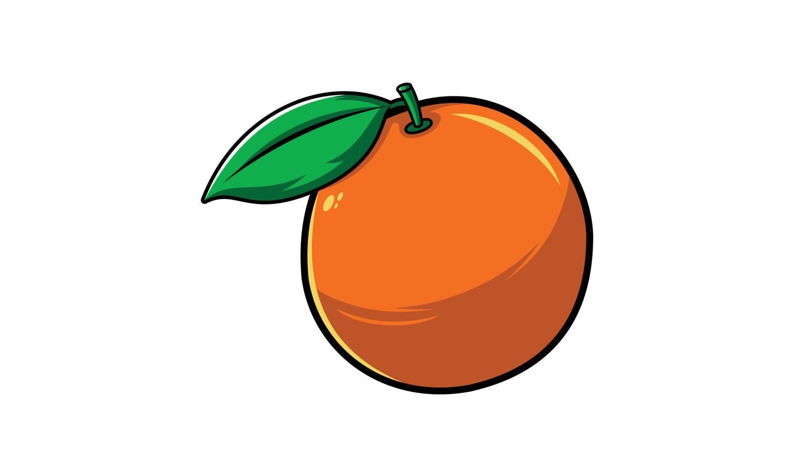 Ilustración de vector de fruta naranja