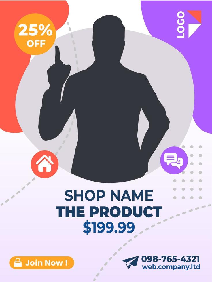 Social Media Banner Promotion Template vector