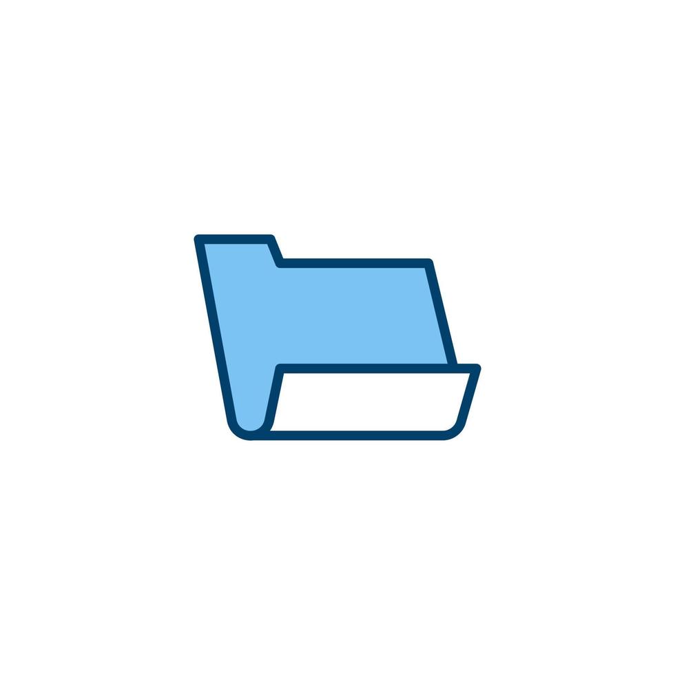 Folder line icon. line style sign for mobile concept and web design. Outline vector icon. Symbol, logo illustration. Vector graphic