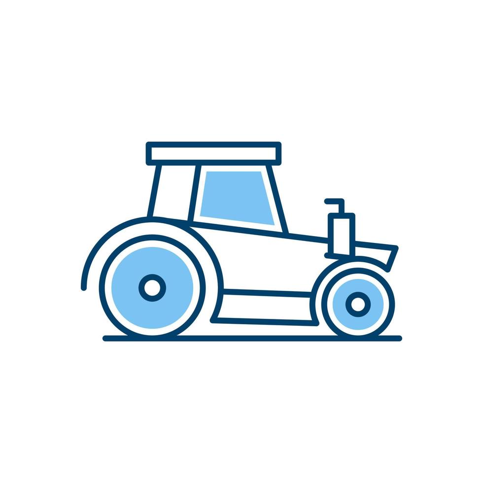 icono de línea de tractor. signo de estilo lineal para concepto móvil y diseño web. icono de vector de contorno. aislado sobre fondo blanco