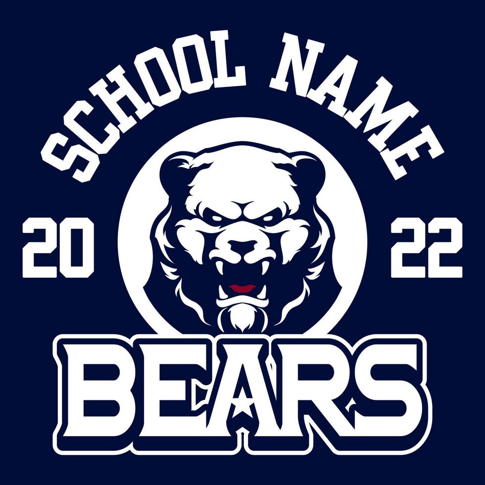 Grizzly bear mascot logo design vector with modern illustration concept style for badge, emblem and tshirt printing.