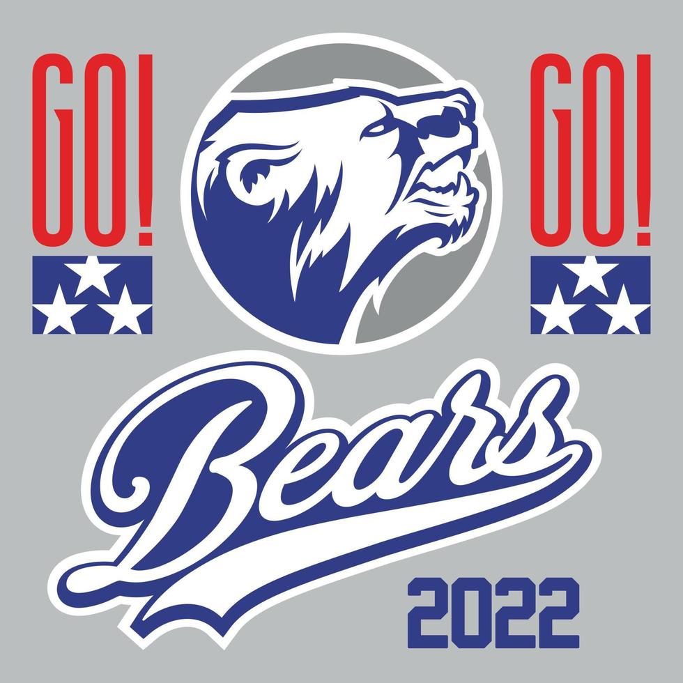 vector de diseño del logotipo de la mascota del oso grizzly con un estilo de concepto de ilustración moderno para la impresión de insignias, emblemas y camisetas.