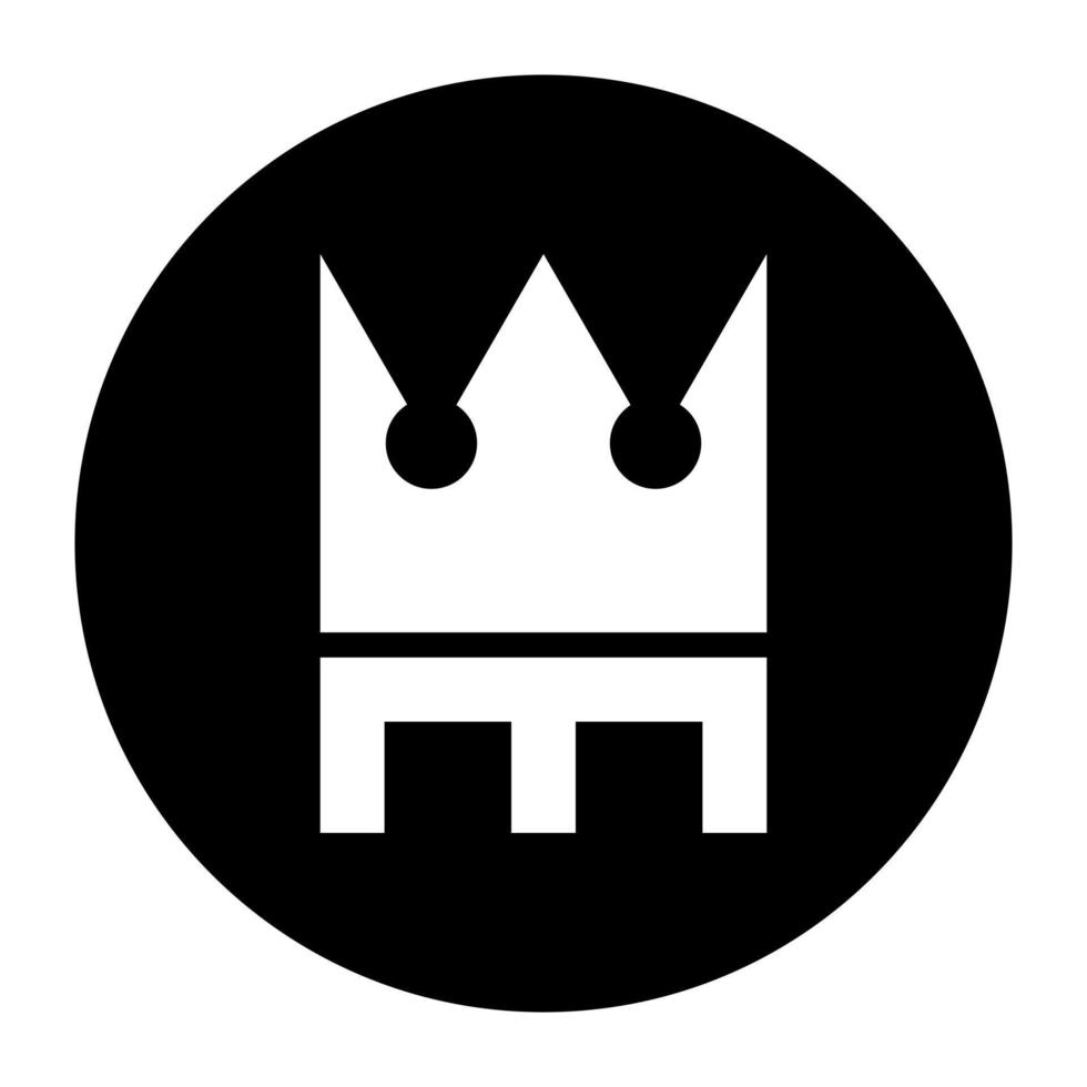 letter M or E crown logo. Minimalist logo design. vector