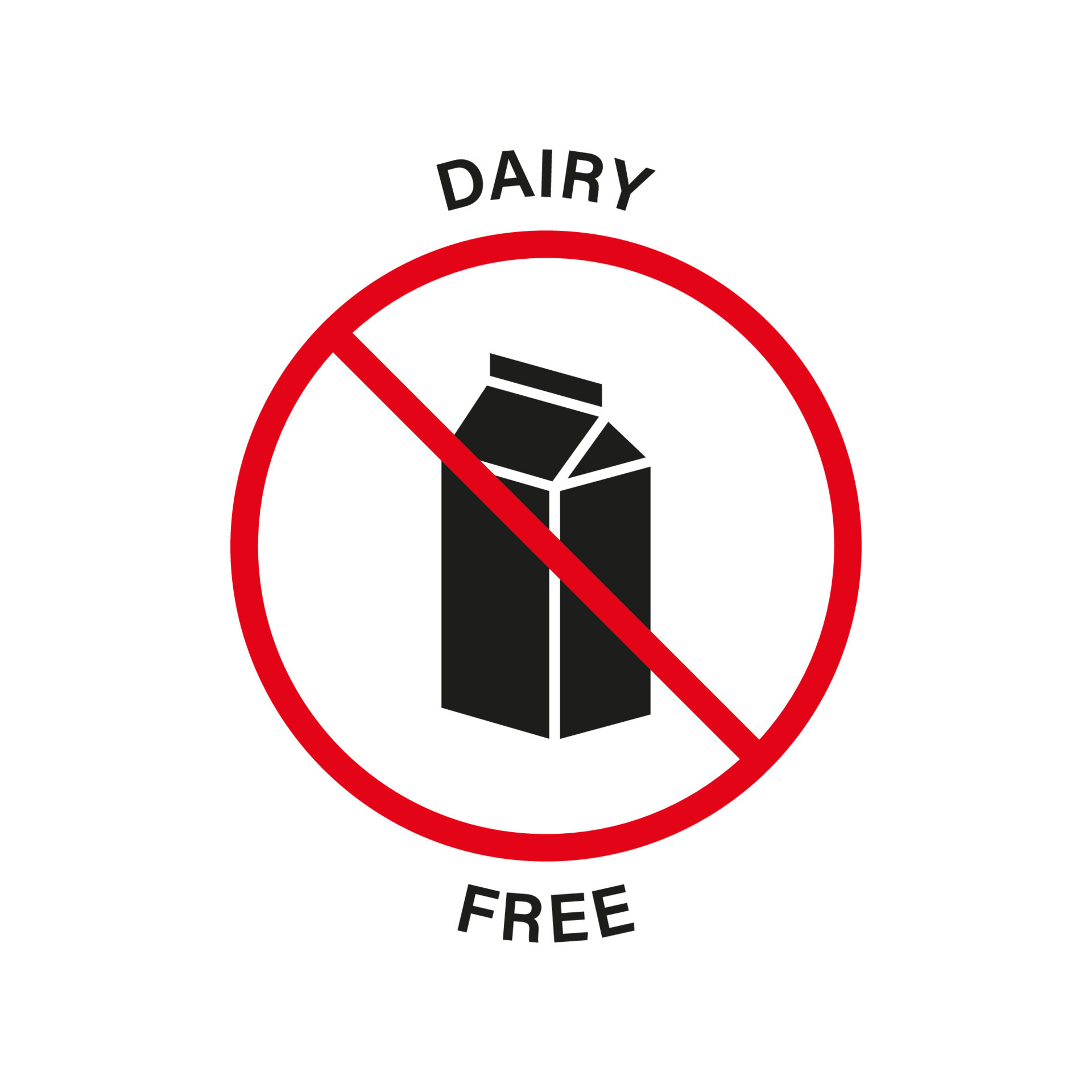 Dairy Free Silhouette Black Icon. Dairy Stop Sign, Only Healthy Food