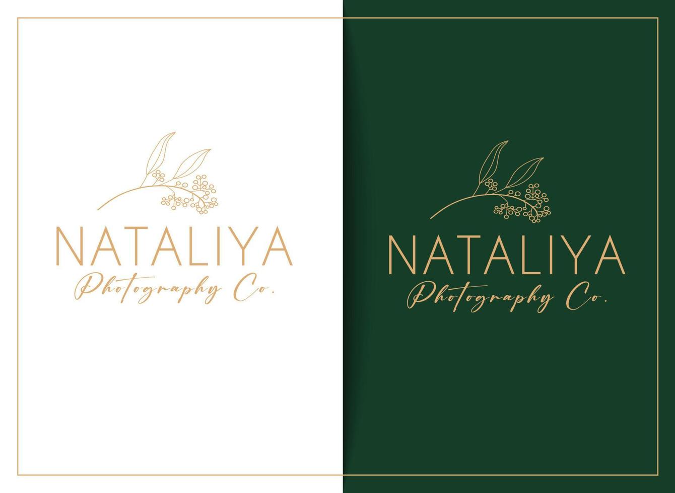 logotipo dibujado a mano con elementos florales botánicos con flores silvestres y hojas. logo para spa y salón de belleza, boutique, tienda orgánica, boda, floral, cuidado de la piel, cosméticos, fotografía y negocios de interior vector