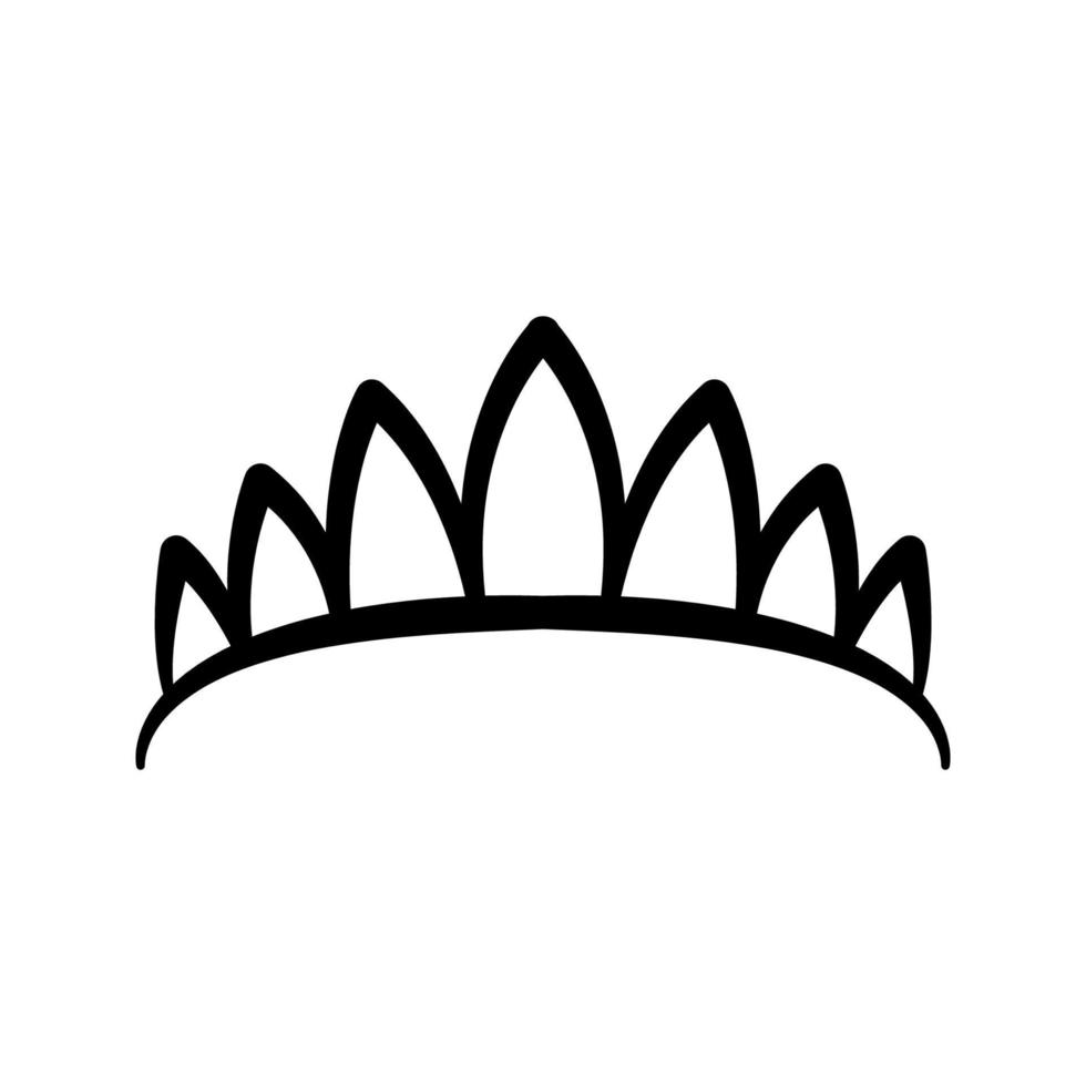 vector queen crown isolated on white background