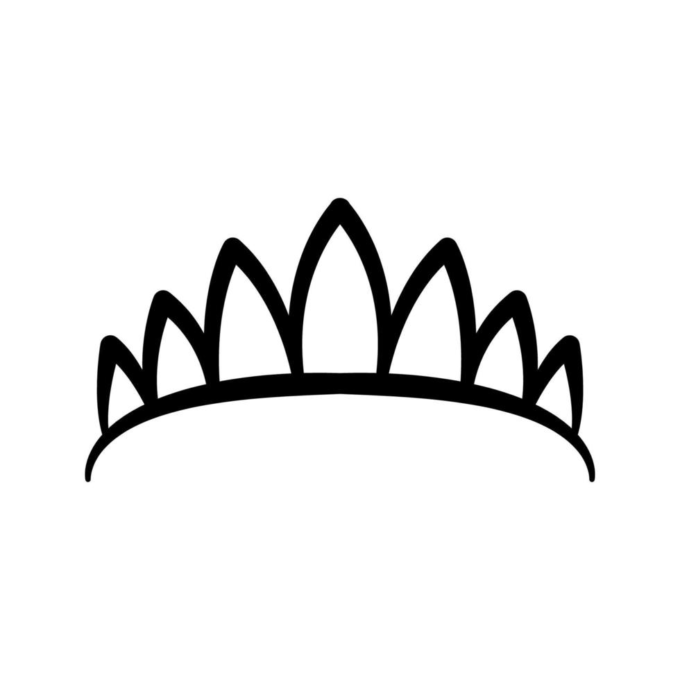 corona de reina vectorial aislada en fondo blanco vector