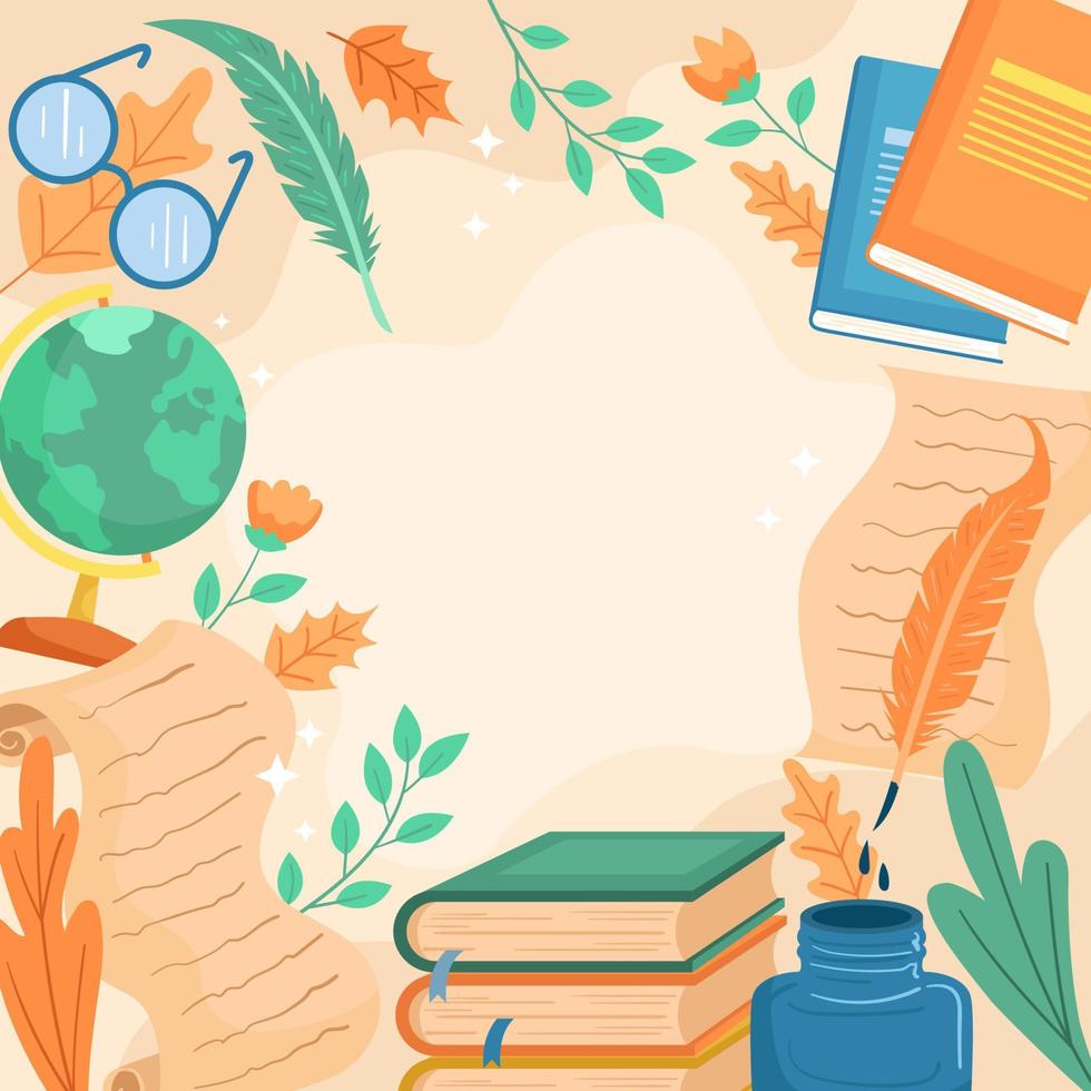 Poetry Day Background vector