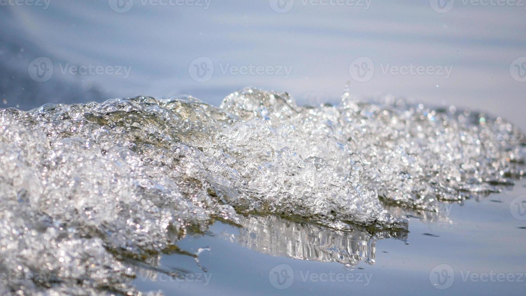 Blurred background and texture of bubble water photo