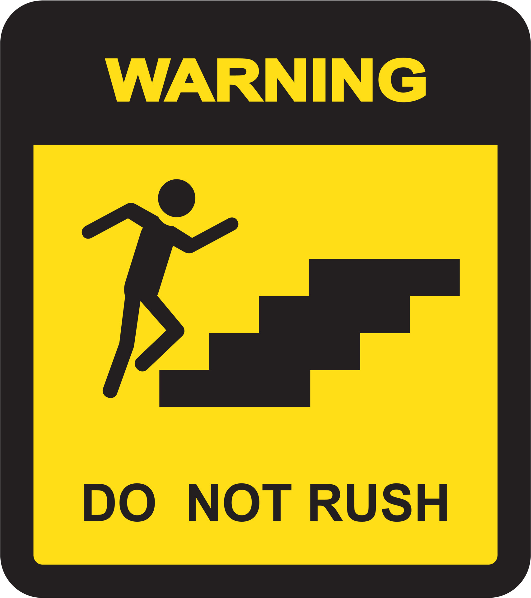 Sign Do Not Rush . Vector 9009326 Vector Art at Vecteezy