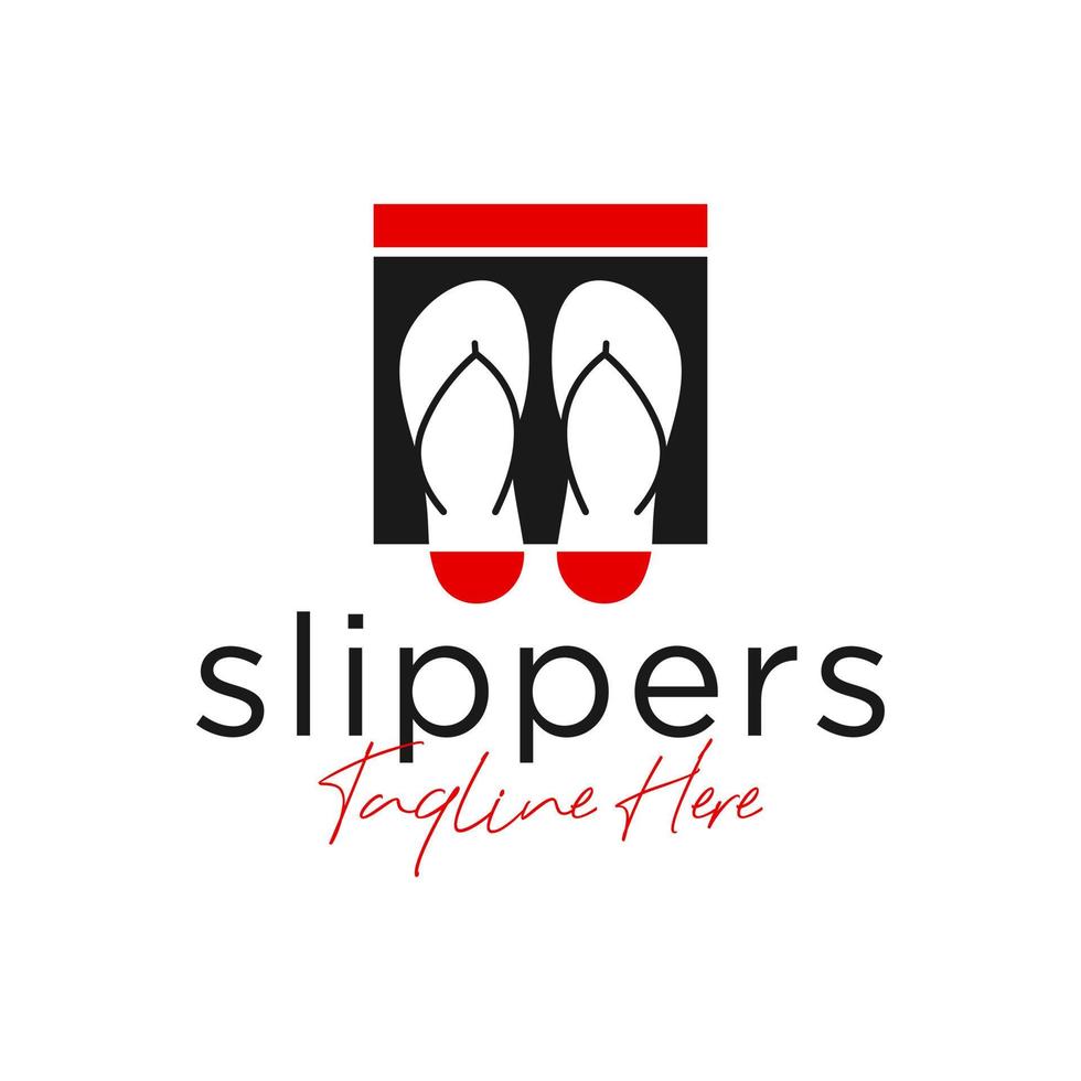 diseño de logotipo de ilustración de industria de ventas de flip flop vector