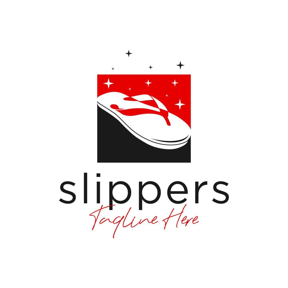 flip flop sales industry illustration logo design vector