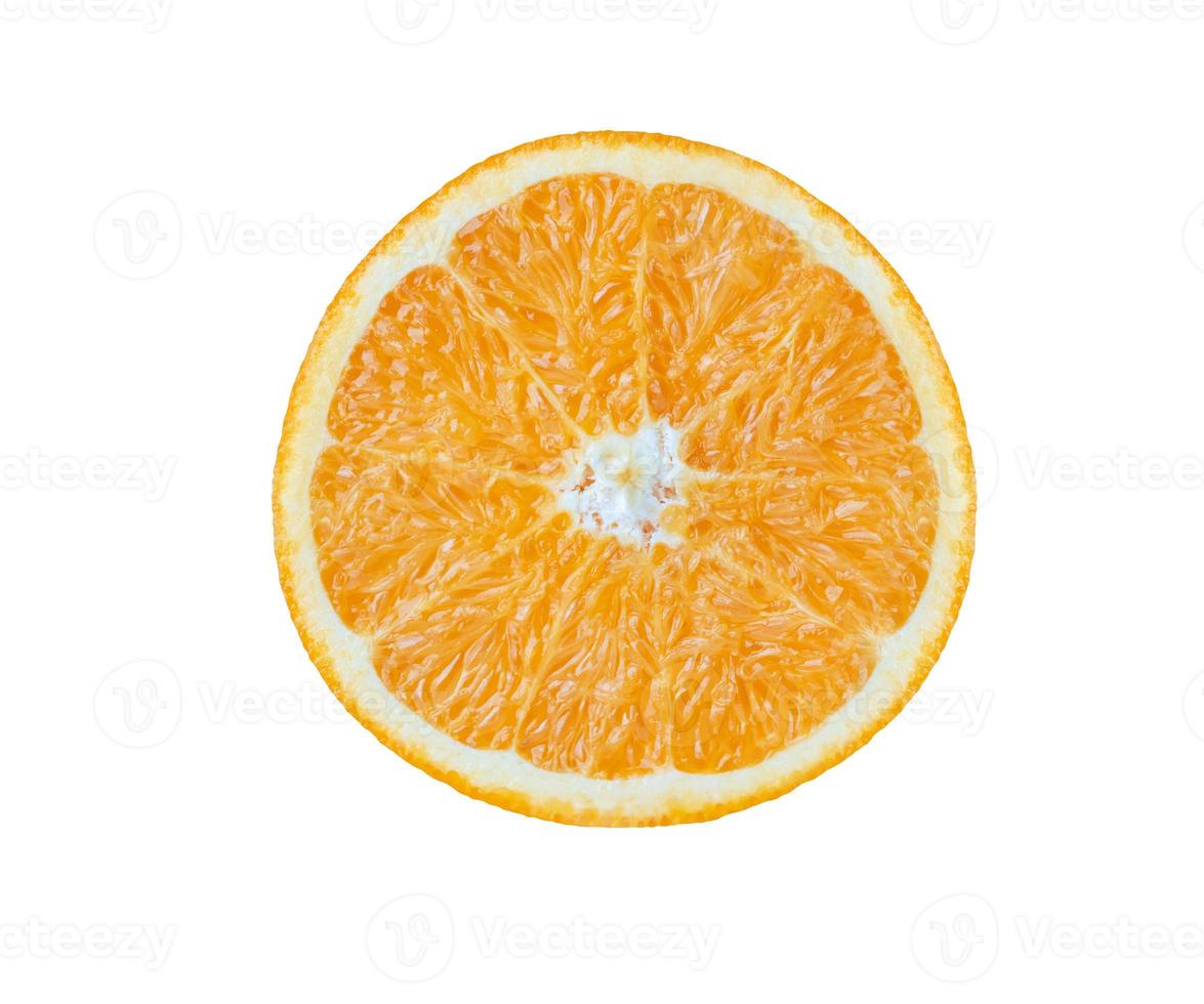 Top-view oranges on the white background photo