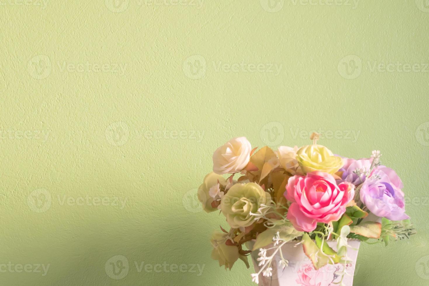 flowers on green backgrounds photo