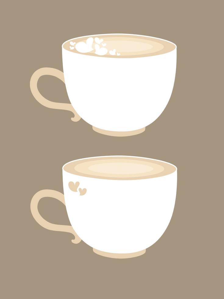 Cute Simple Coffee Cups vector