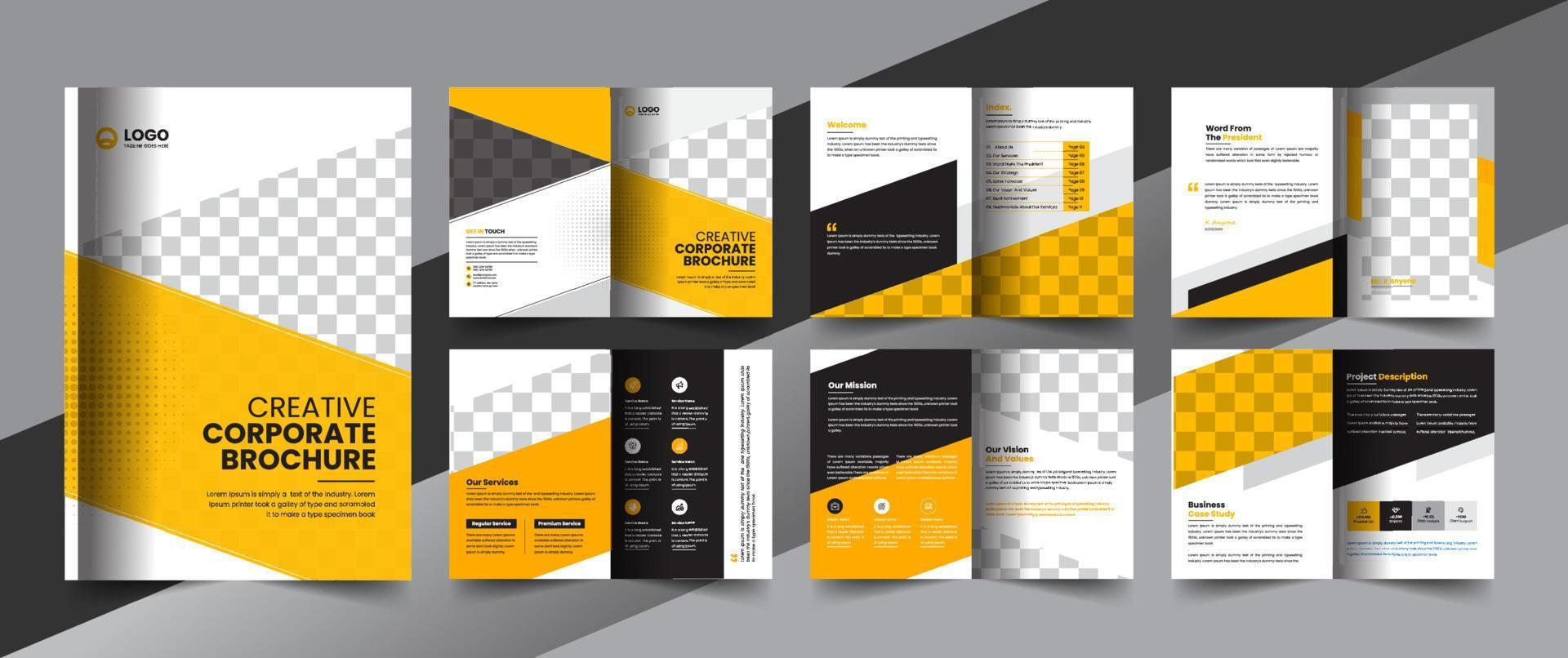 folleto de perfil de empresa corporativa folleto de informe anual diseño de concepto de diseño de propuesta comercial vector