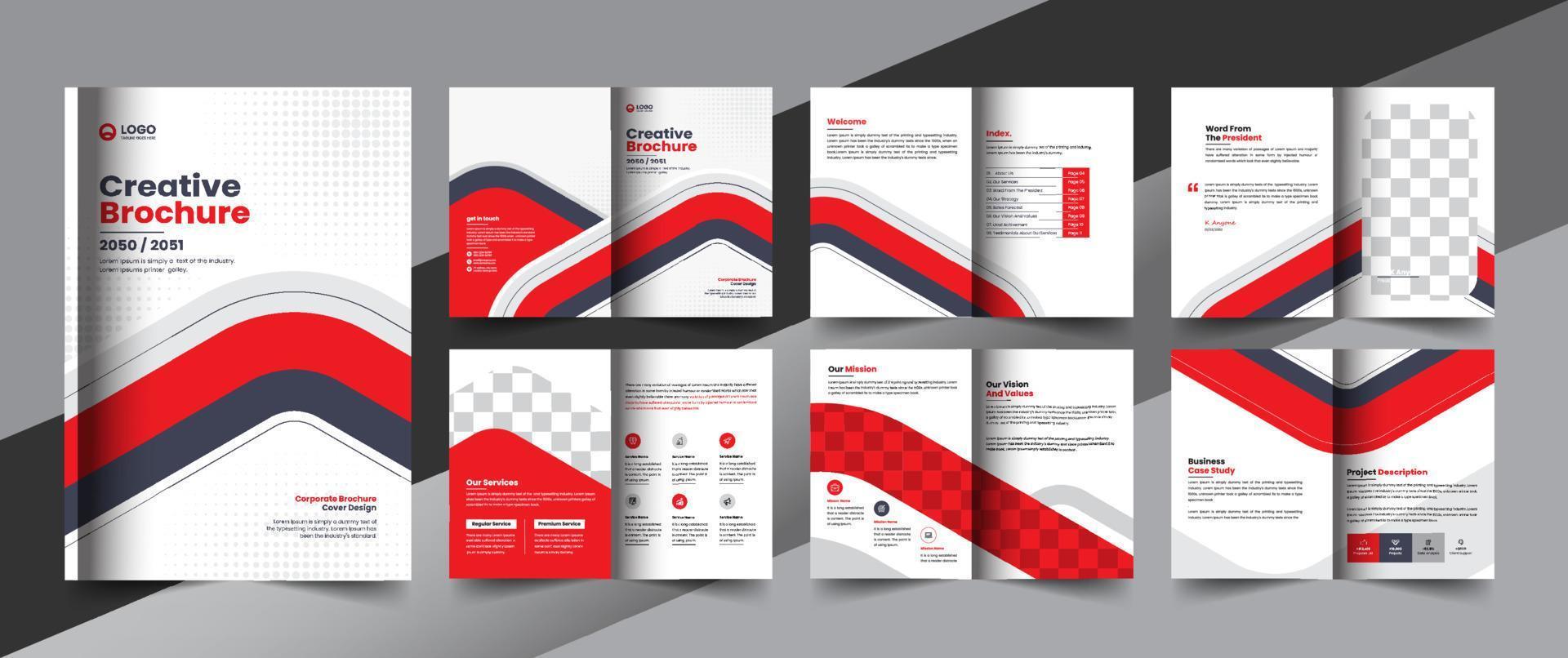 Corporate company profile brochure annual report booklet business proposal layout concept design vector