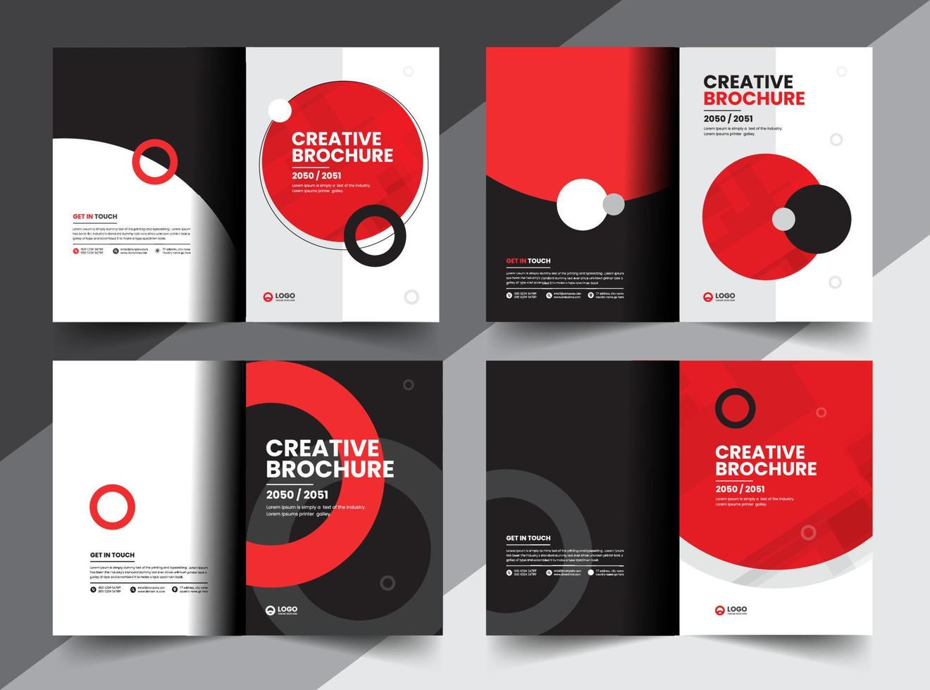 Corporate company profile brochure annual report booklet proposal cover page layout concept design vector