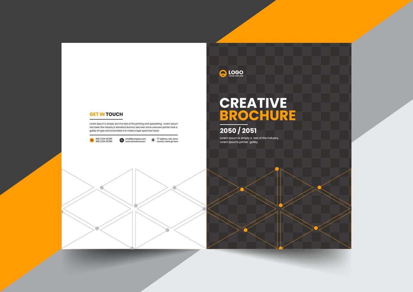 folleto de perfil de empresa corporativa diseño de concepto de diseño de portada de propuesta de folleto de informe anual vector