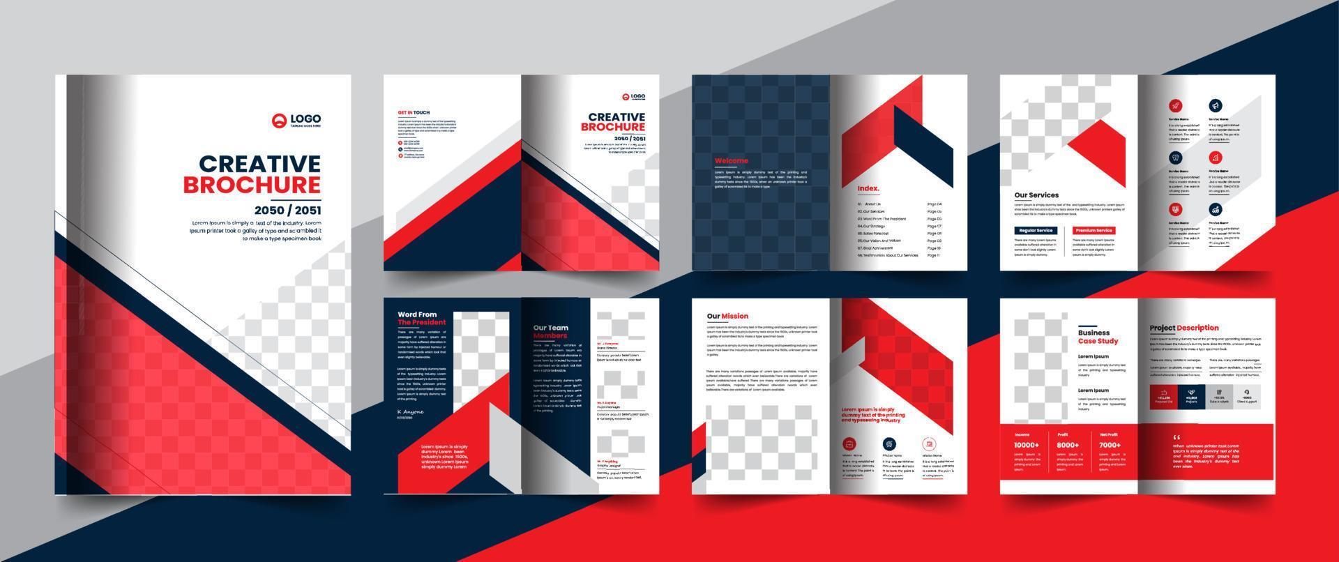 folleto de perfil de empresa corporativa folleto de informe anual diseño de concepto de diseño de propuesta comercial vector