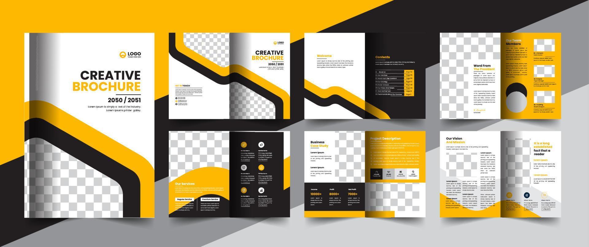 folleto de perfil de empresa corporativa folleto de informe anual diseño de concepto de diseño de propuesta comercial vector