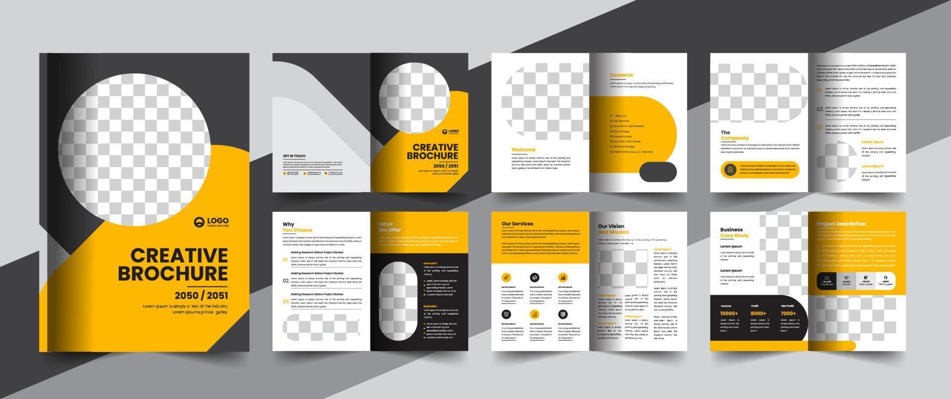 corporate company profile brochure annual report booklet business proposal layout concept design vector