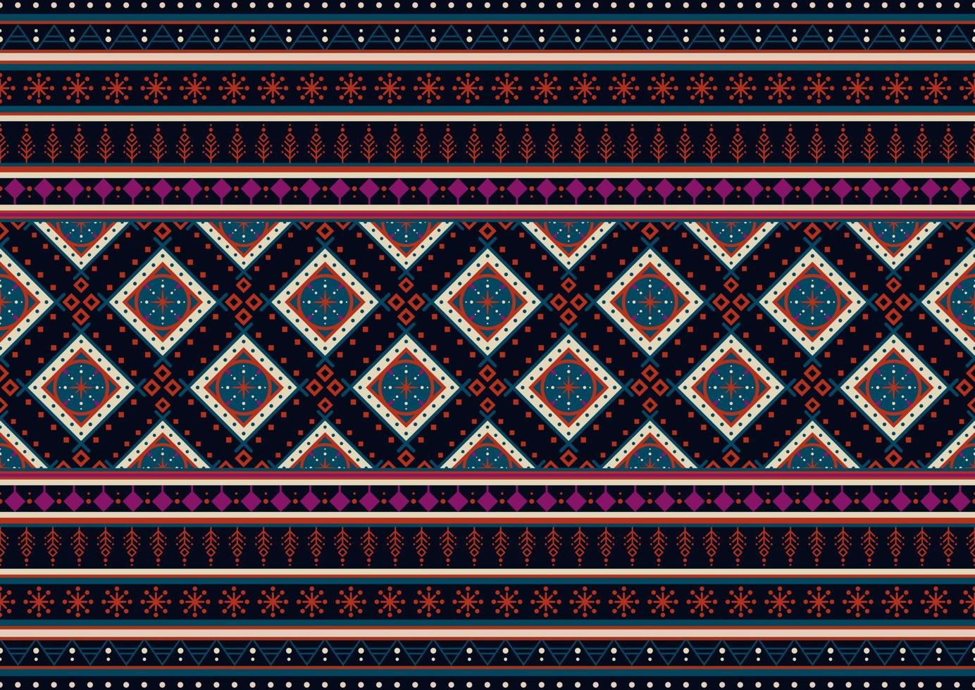 Geometric ethnic oriental pattern background. Design for texture, wrapping, clothing, batik, fabric, wallpaper and background. Pattern embroidery design. vector