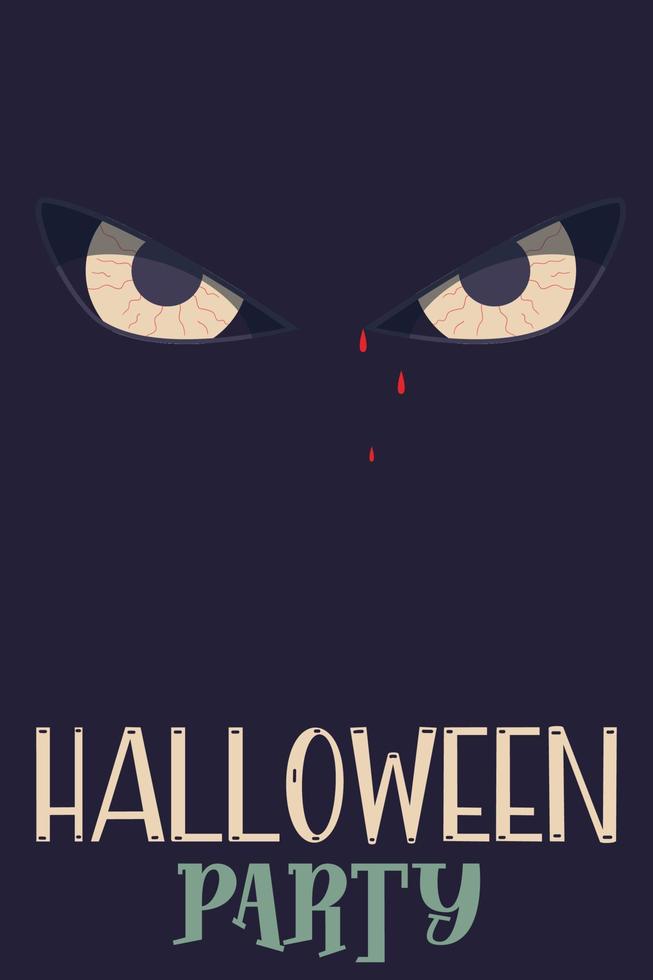 Vintage poster Halloween movie minimalism for flyer design. Horror old cinema. Layout template. Party decoration. Creative vector illustration. Holiday poster design. Horror old cinema movie.