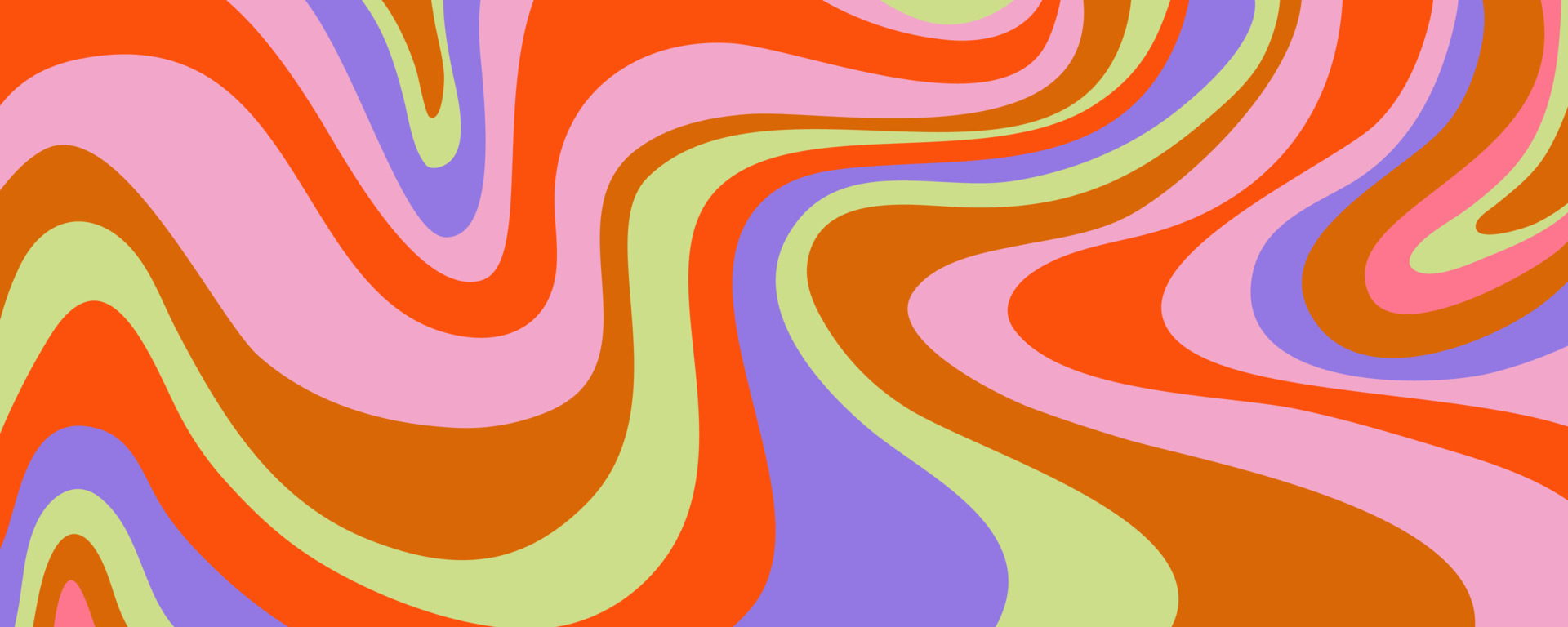 Grioovy psychedelic wave background for banner design. Retro 60s ...