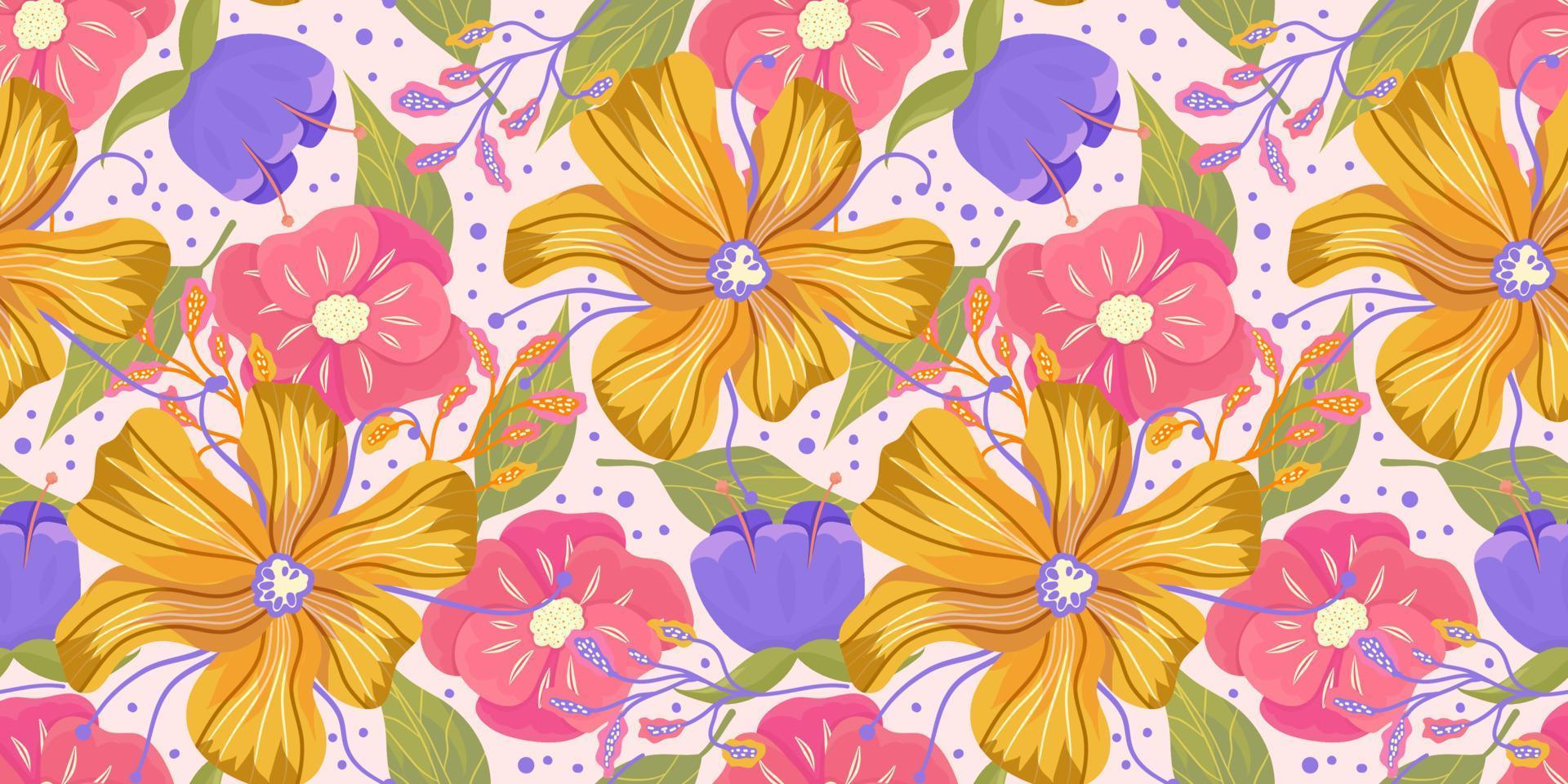 patrón de flores para el diseño decorativo. fondo floral rosa pastel de primavera. vector de flor de peonía. motivo de verano. patrón sin costuras textil decorativo. diseño moderno