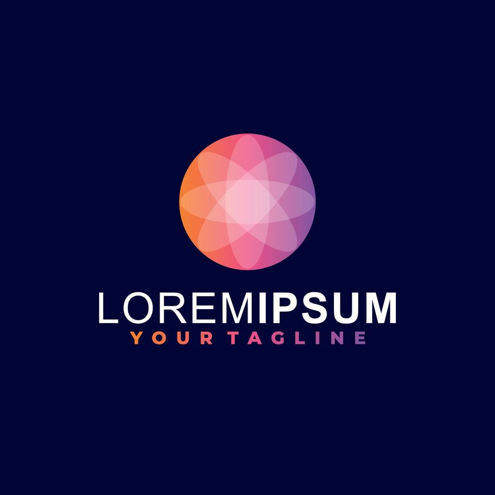 Circular gradient logo vector
