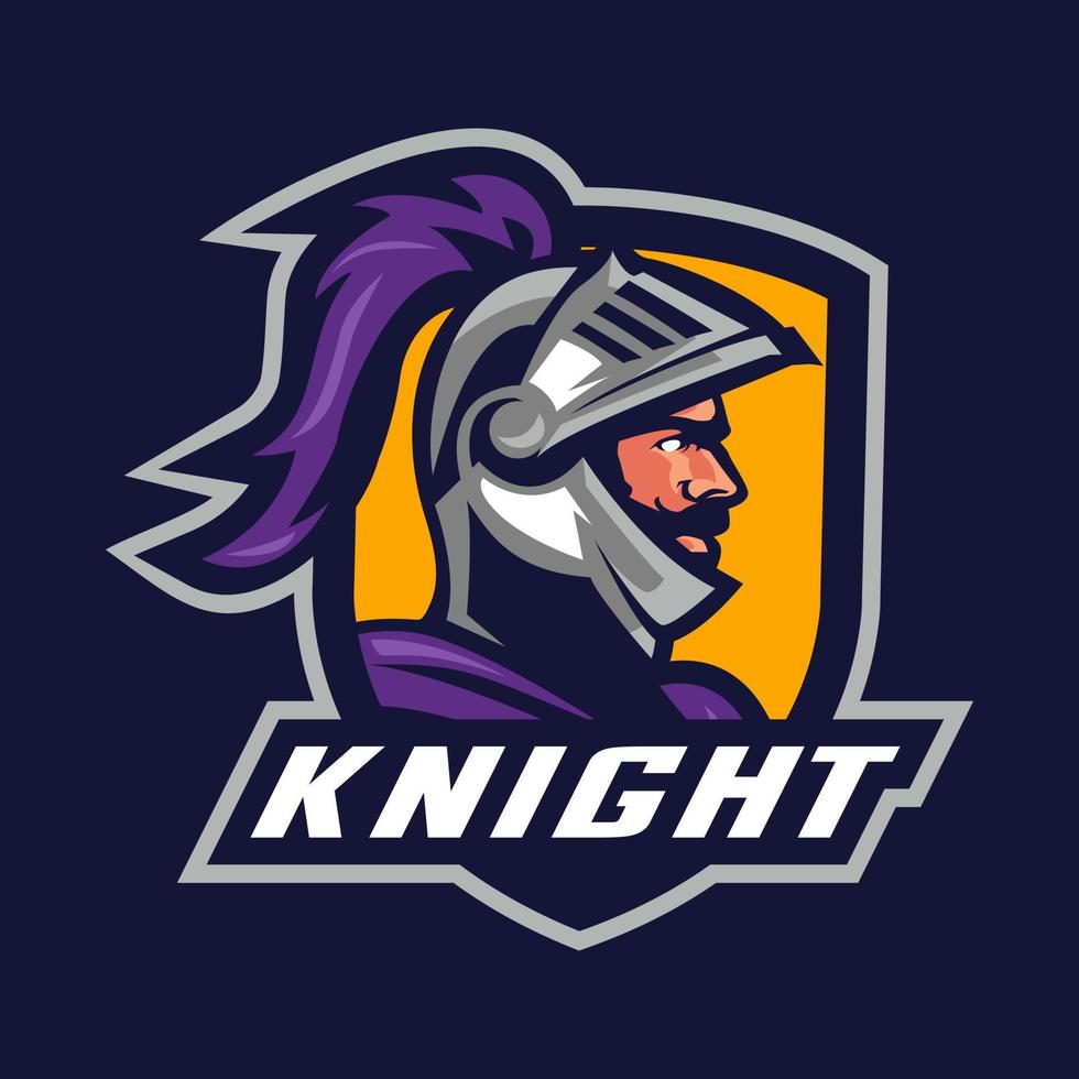 Knight warrior mascot logo vector